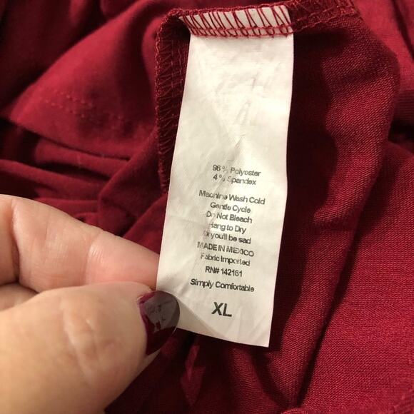 LuLaRoe Fit & Flare Dress  XL Red   Polyester Spandex - Picture 10 of 10